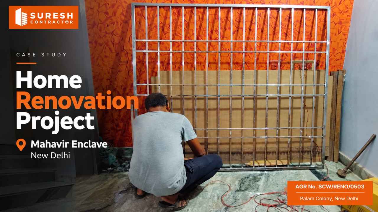 Home renovation project work in Mahavir Enclave, Delhi by Suresh Contractor Works