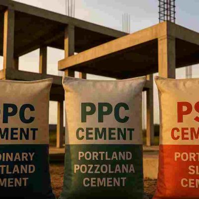 OPC, PPC aur PSC – RCC construction me use hone wale teen main cement types ek sath.